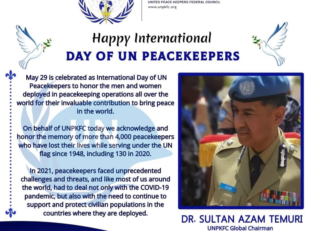 Happy International Day of UN Peacekeepers May 29 is celebrated…