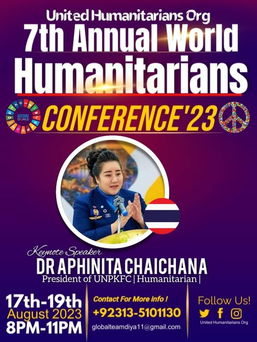 Warmest​ Congratulation​ Dr.Aphinita​ Chaichana​UNPKFC​ Global​ President​ as​ ​a​ Keynote​ Speaker​…